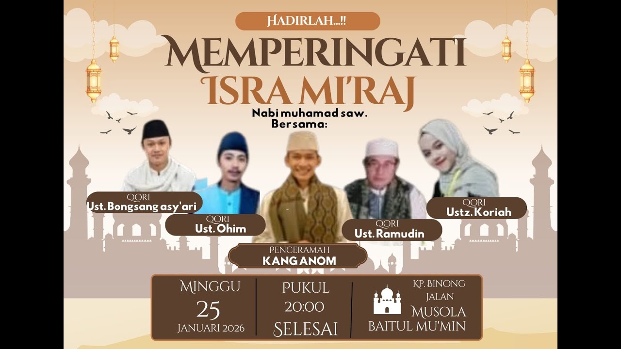🔴TABLIGH AKBAR Memperingati Isra Mi'raj Nabi Muhammad SAW