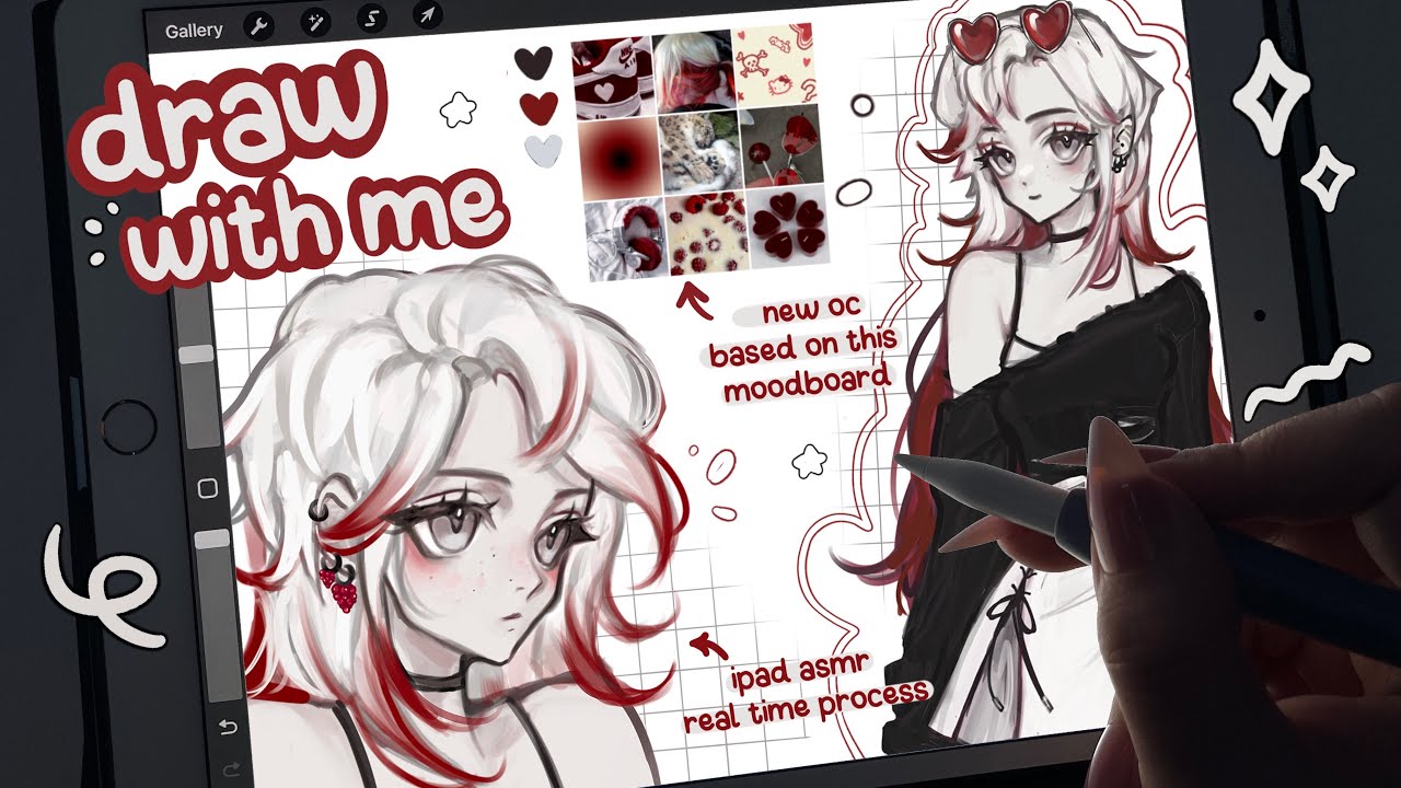 draw with me ★ new character ˚✧ ˖  [procreate, real time process, chill ipad asmr + lofi music]