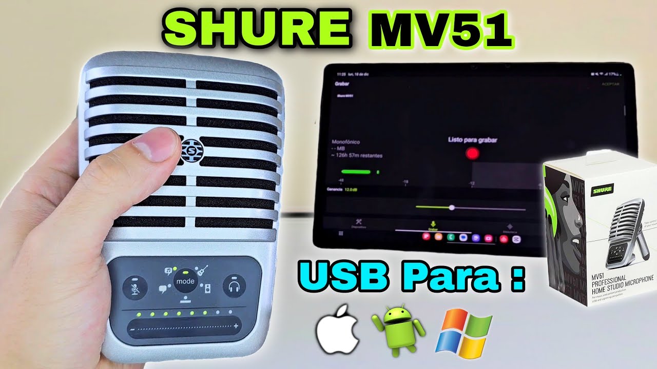 Shure MV51 ¿El Mejor Micrófono Condensador USB para ios y android?