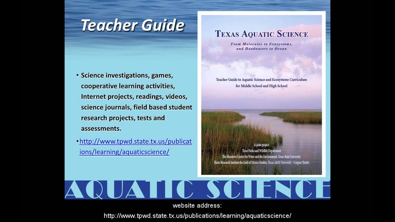 Aquatic Science an Introduction Credits and Thanks Closed Captioned