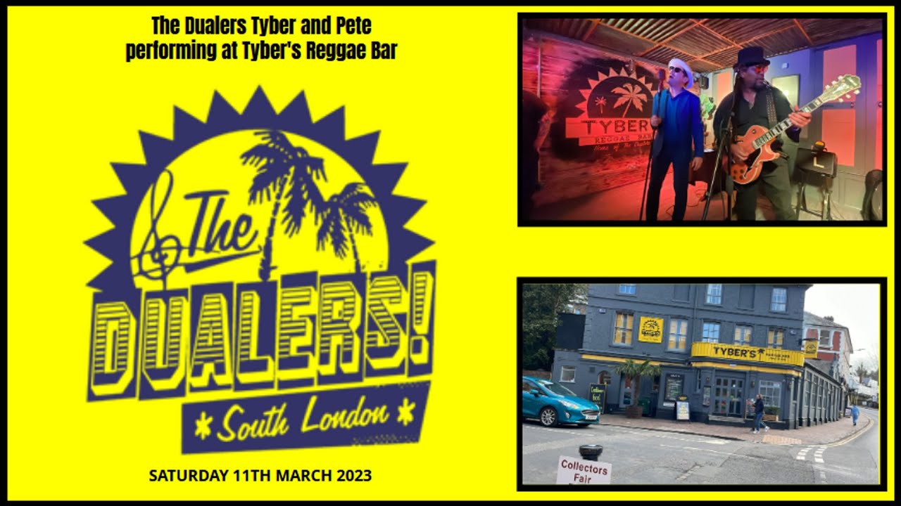 The Dualers Tyber and Pete performing at Tyber's Reggae Bar | Saturday 11th March 2023