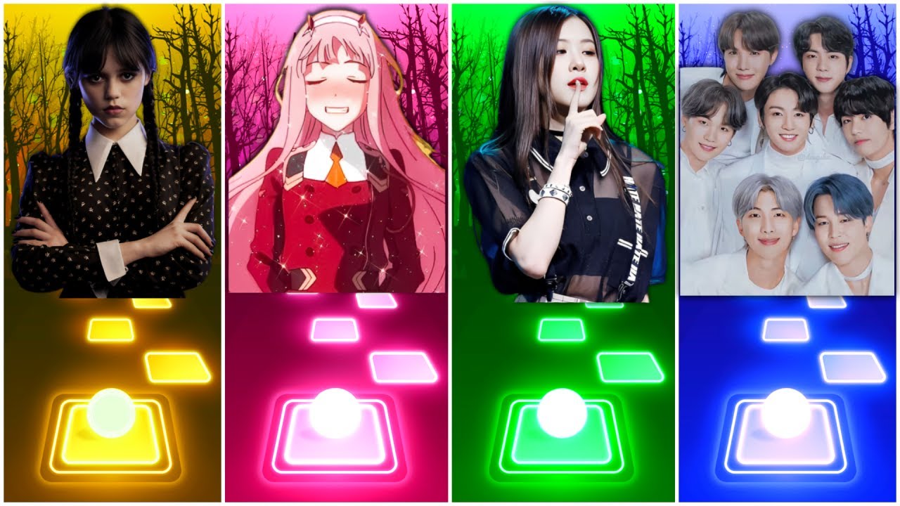 WEDNESDAY vs TOCA TOCA vs CUPID vs BTS I Tiles Hop EDM Rush