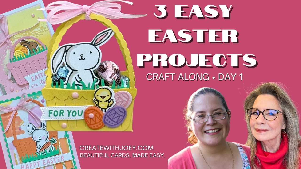 Easy Easter Cards & Treat Basket Tutorial | Easter Craft Along Day 1 (Easel Card + Treat Holder)