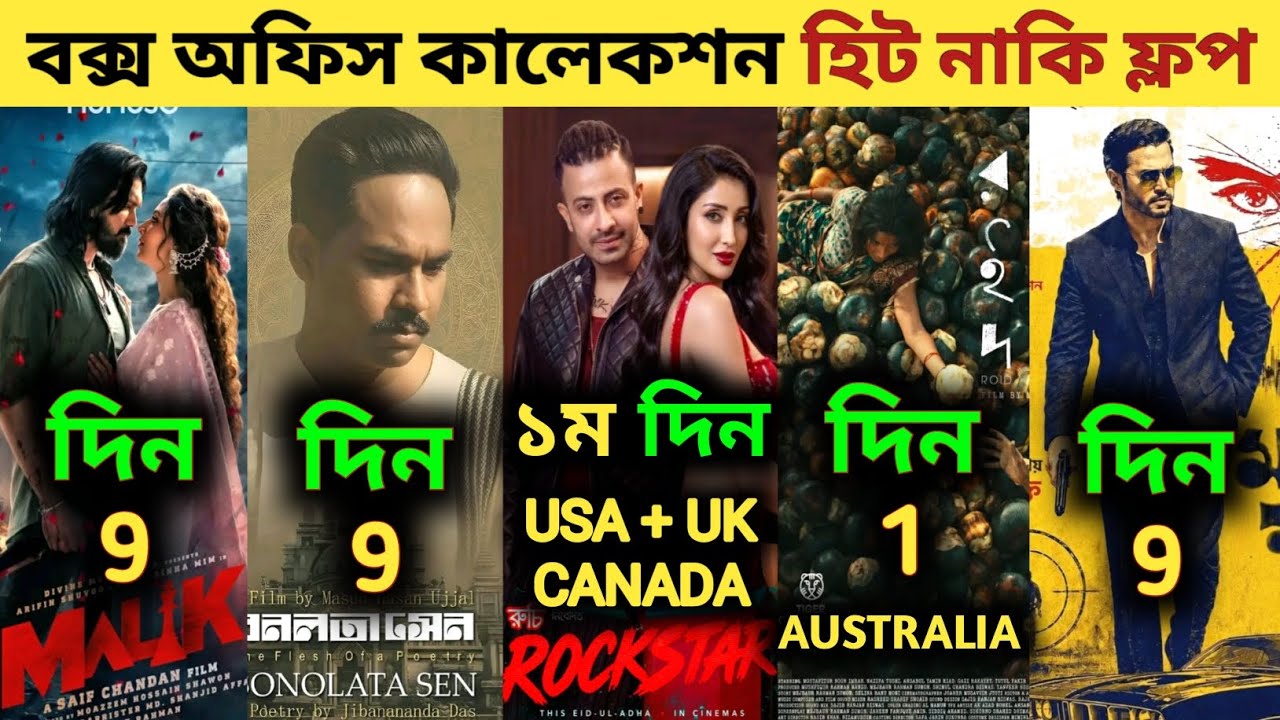Rockstar Box Office Collection | Bonolota Sen,Masud Rana,Malik Movie,Roid Movie | রকস্টার মুভি