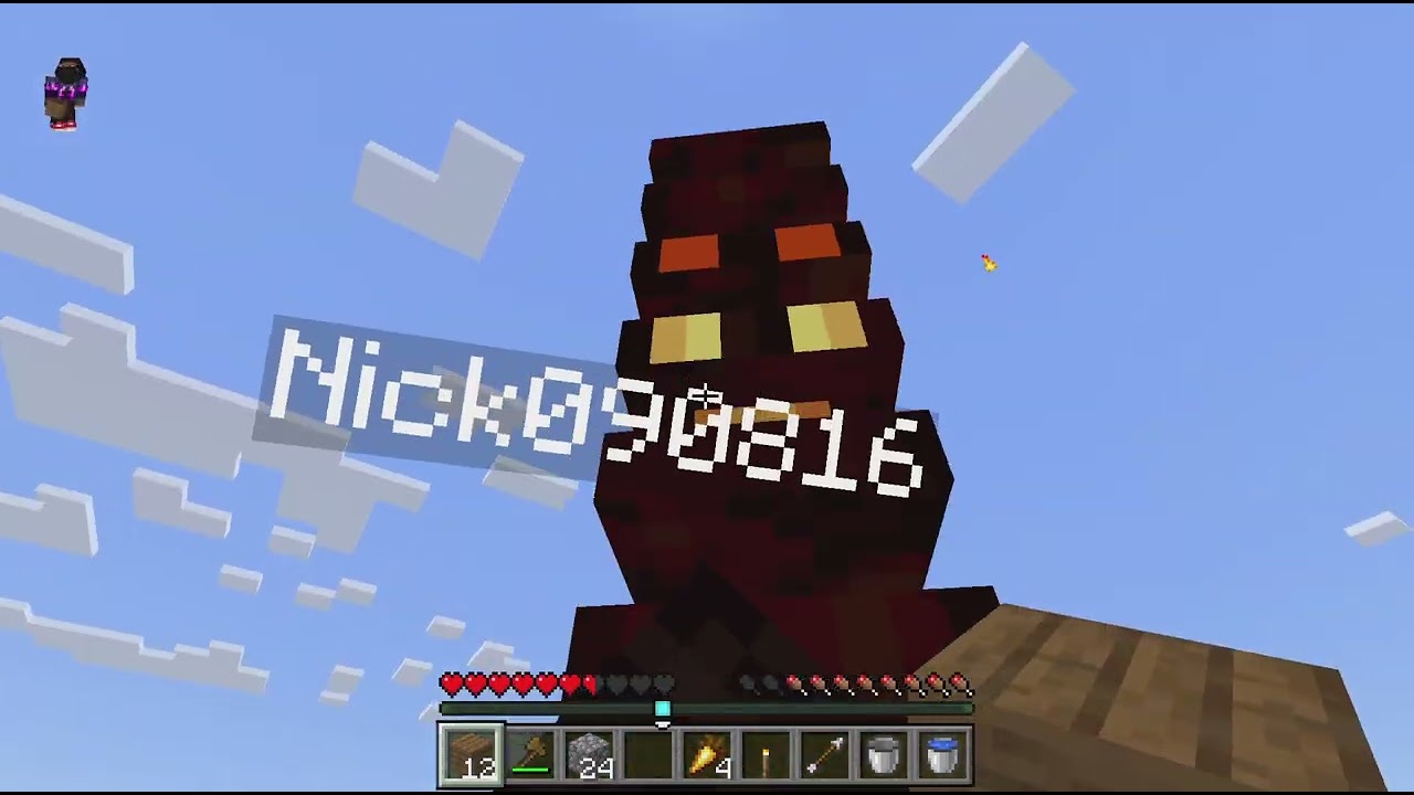 ich spiele mit meinem kleinen bruder one block