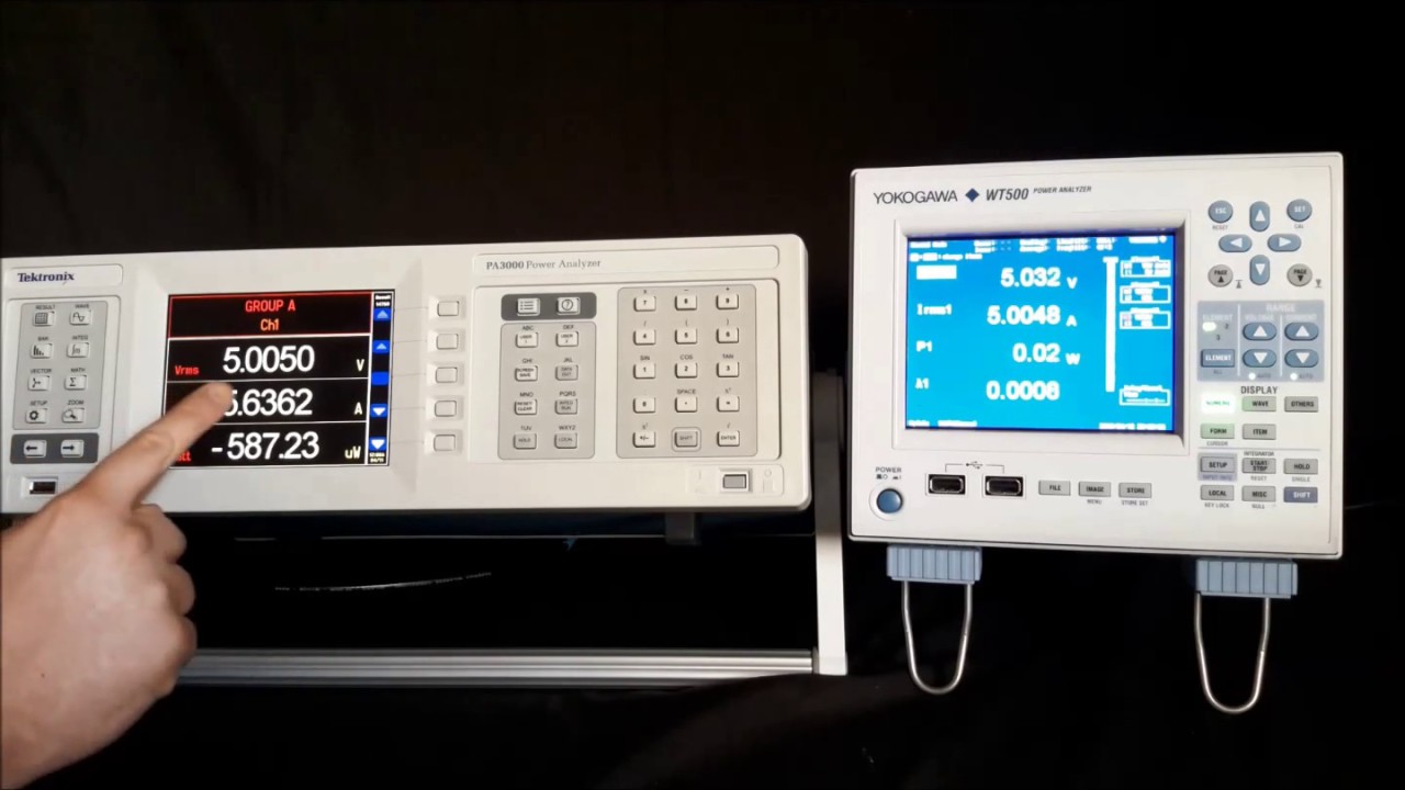 Yokogawa WT500 Power Analyser vs Tektronix PA3000 Power Analyser