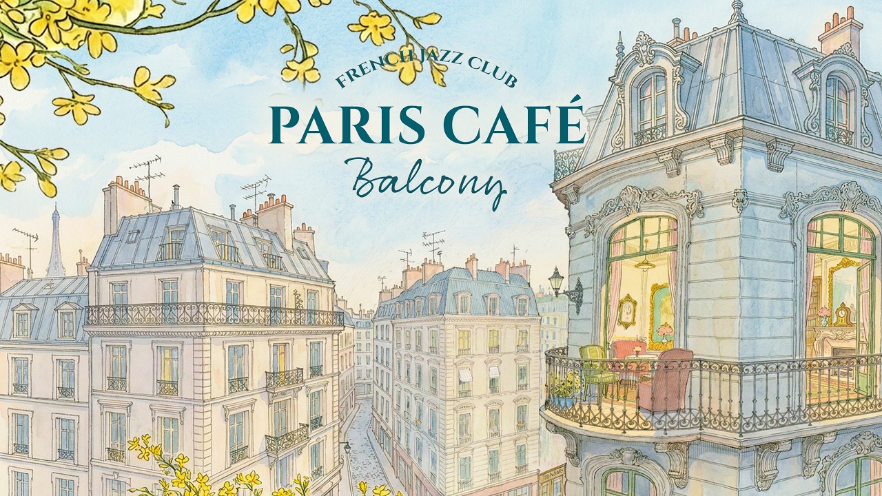 𝐏𝐀𝐑𝐈𝐒 𝐂𝐀𝐅𝐄́ 𝐁𝐀𝐋𝐂𝐎𝐍𝐘 🌞 French Instrumental Music &mdash; Coffee Playlist | Guitar & Accordion