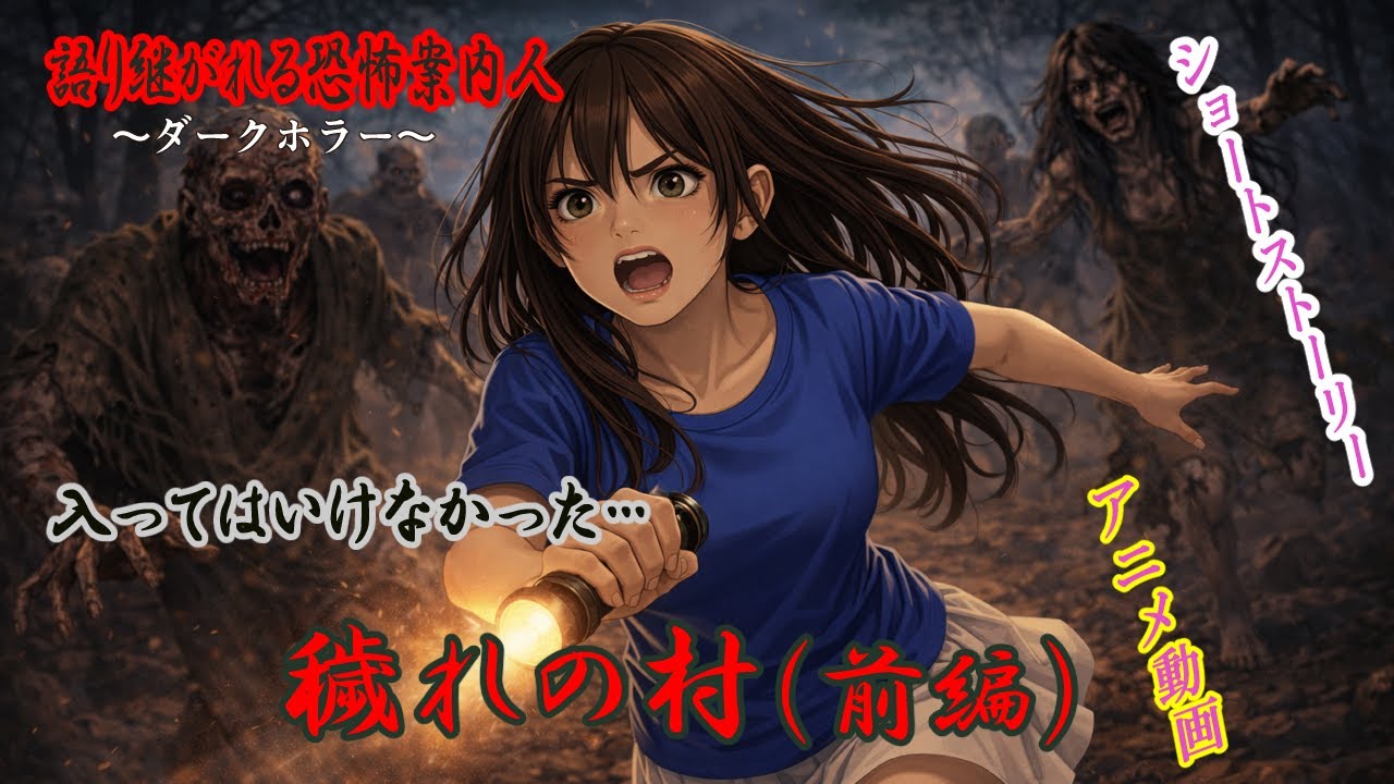 恐怖案内人～穢れの村　前編～　サスペンスホラー　アニメ動画　地図にない村　迷いこんだところは…　ショートストーリー