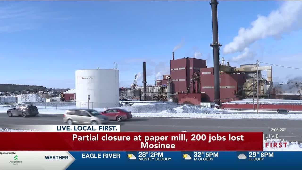 #Mosinee plant announces closure of two paper machines, pulp mill