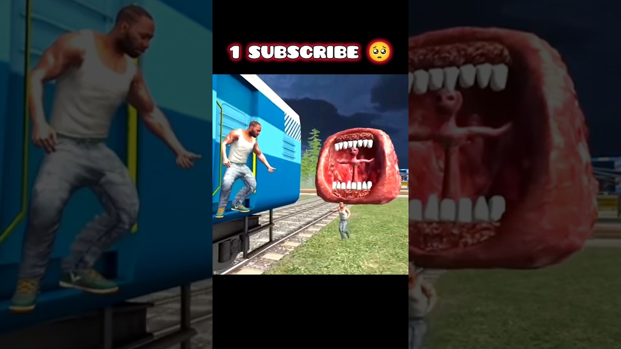 Franklin Fight Train Eater Monster in Indian Bike Driving 3D #indianbikedriving3d #shorts