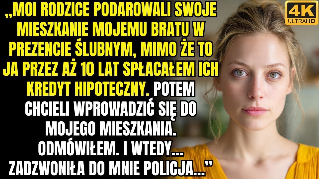 „Moi rodzice podarowali swoje mieszkanie mojemu bratu w prezencie ślubnym, mimo że to ja przez
