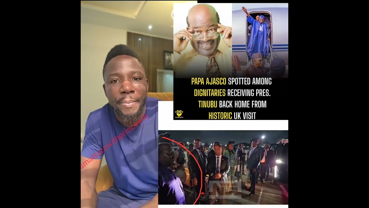 Papa Ajasco sighted at the Airport to welcome President Tinubu yesterday
