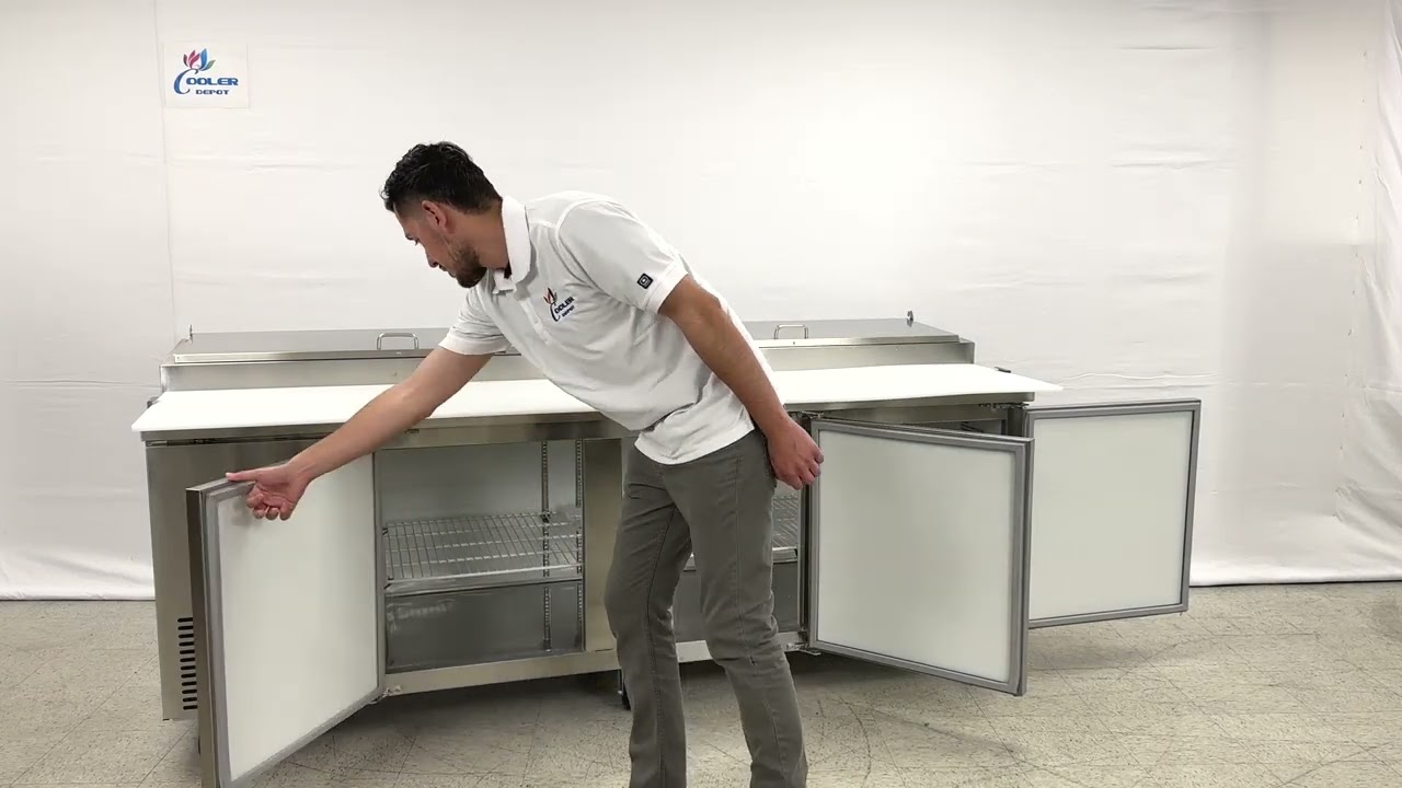 93 ins pizza Prep Table refrigerator