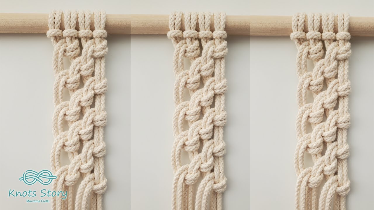 Macrame Pattern with Half Knot, Macrame Tutorials, Macrame Technique