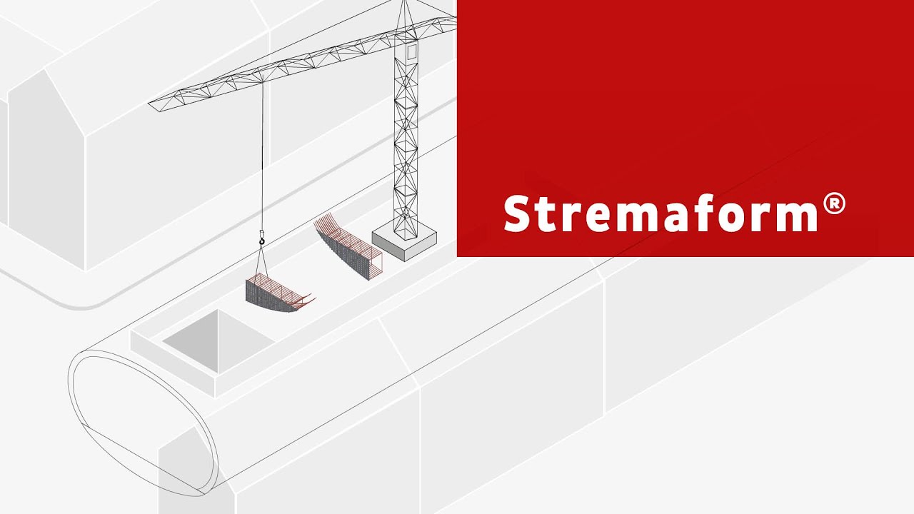 Shuttering in tunnel cross-section with prefabricated reinforcement cages