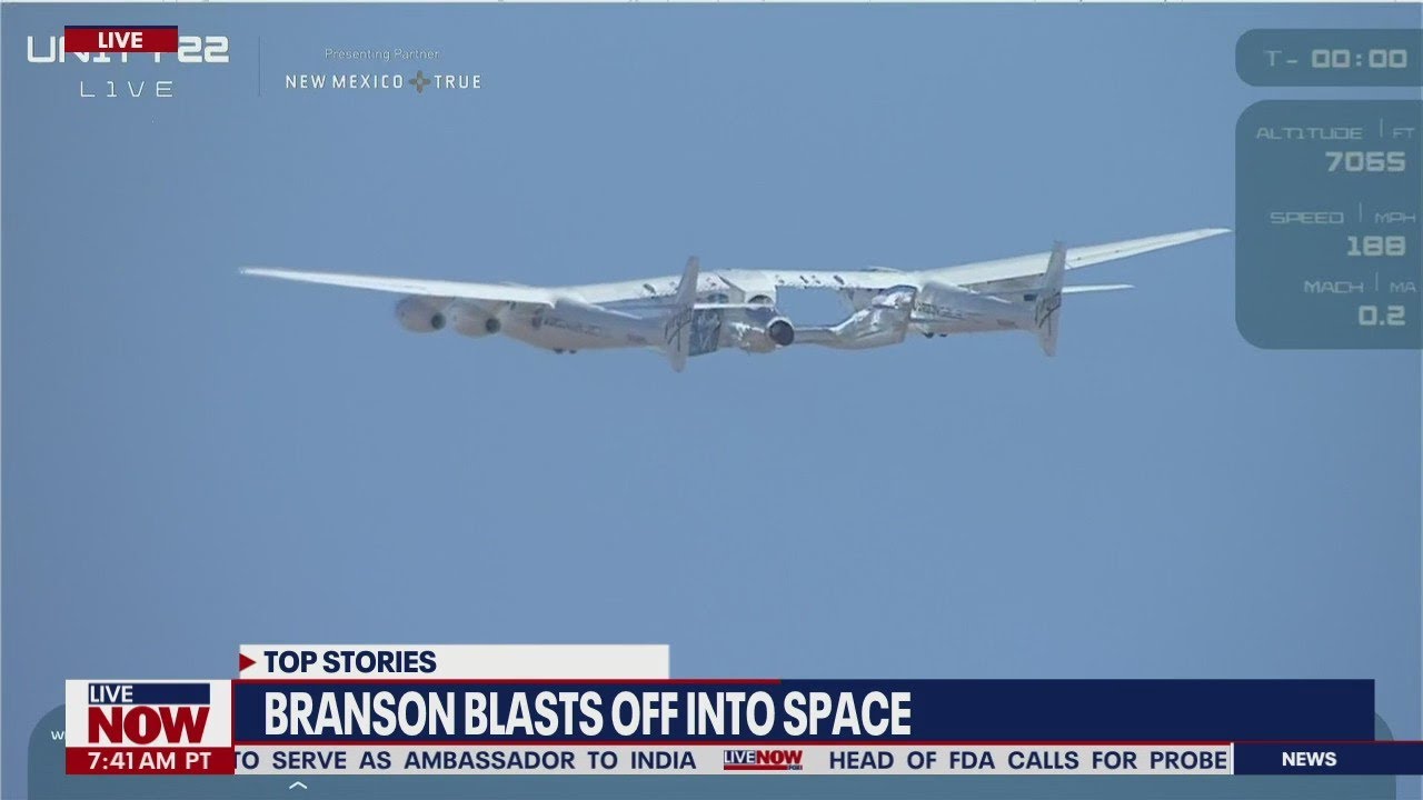 Richard Branson, Virgin Galactic take off from New Mexico | LiveNOW from FOX