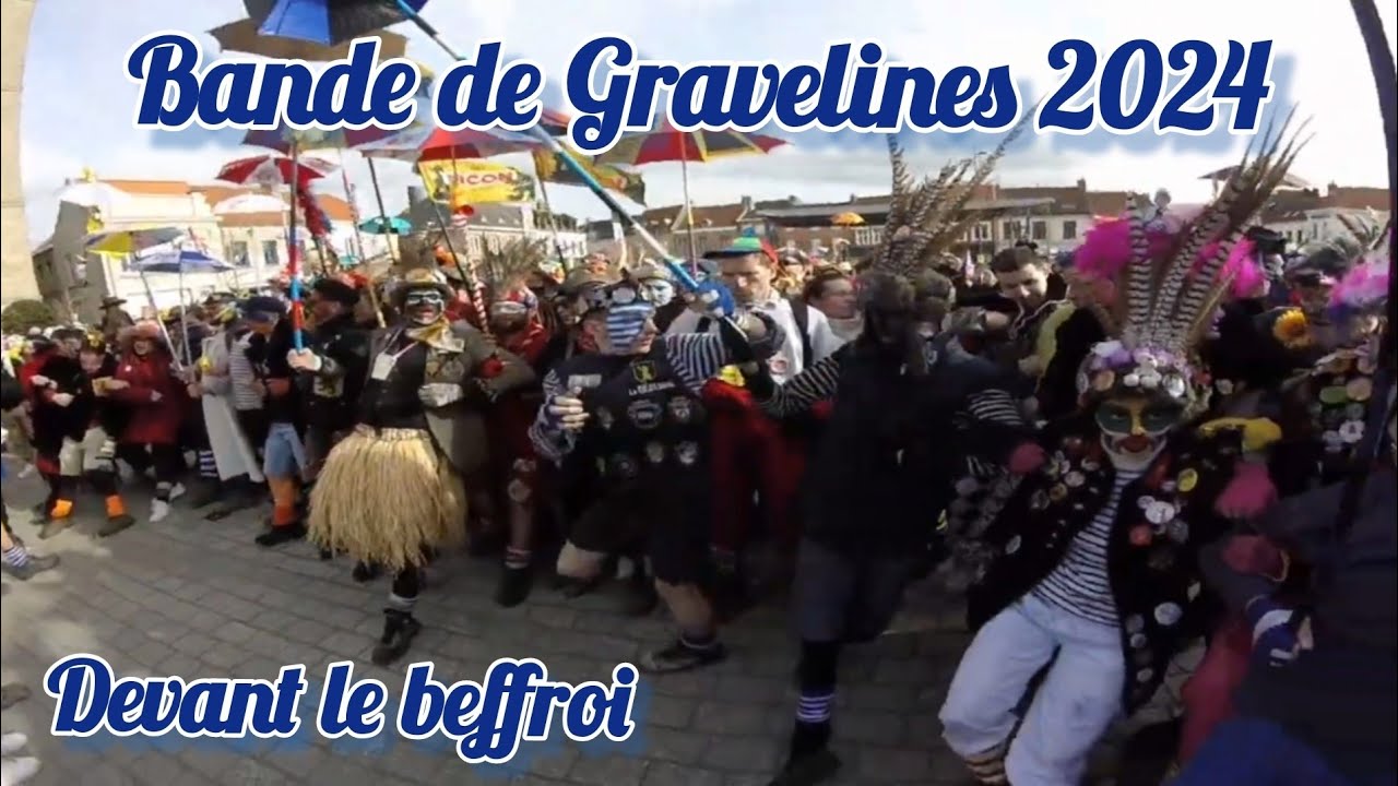 bande de Gravelines 2024  partie 2, devant le beffroi.
