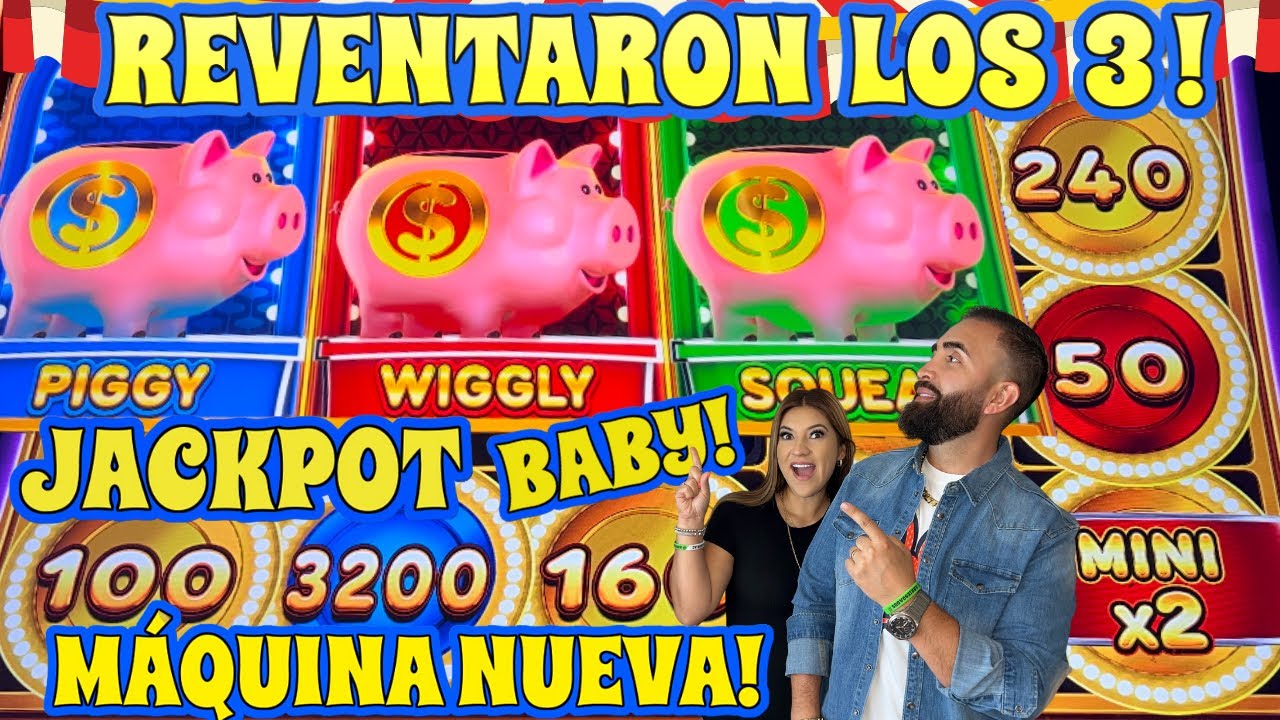 ★ REVENTARON LOS 3 CHANCHITOS A LA MISMA VEZ! UNA JUGADA MUY RARA EN NUEVA MAQUINA EN EL CASINO