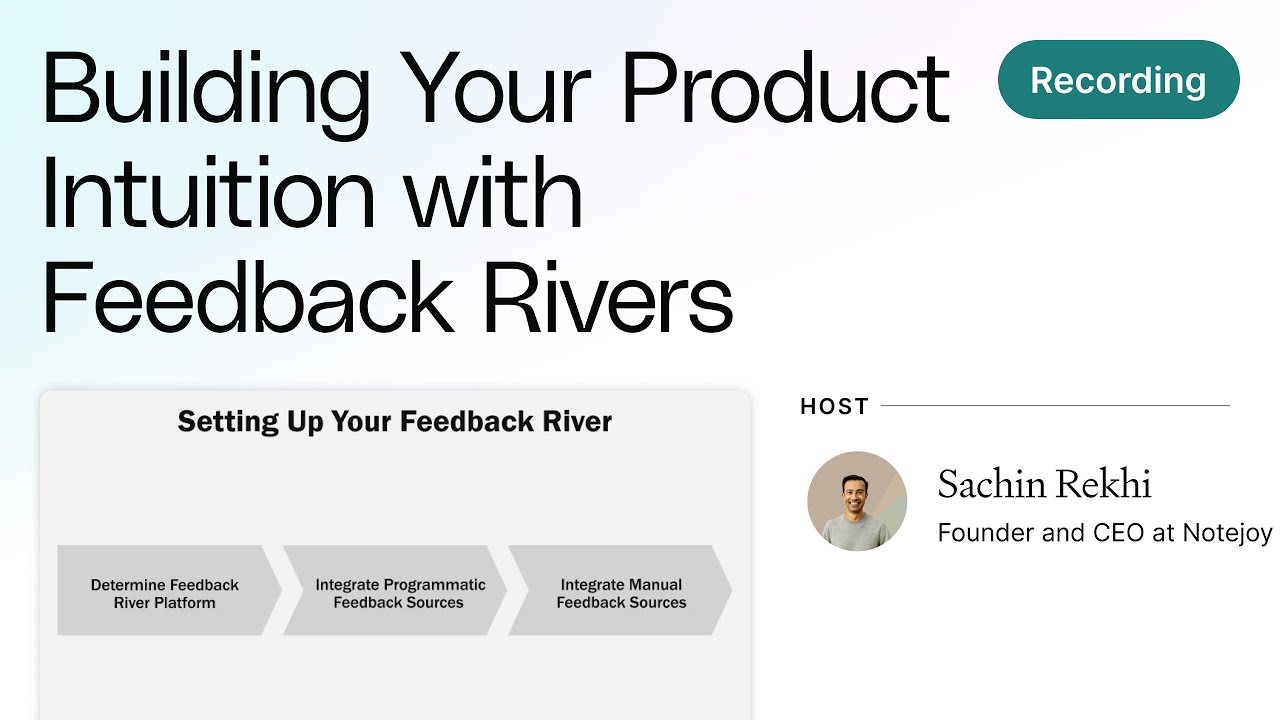 Building Your Product Intuition with Feedback Rivers with Sachin Rekhi