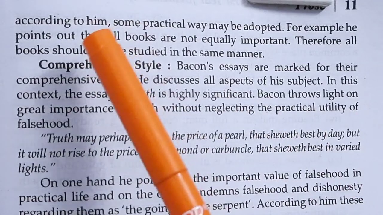 Bacon as an essayist/father of English essay/contribution to English essay/his Prose Style