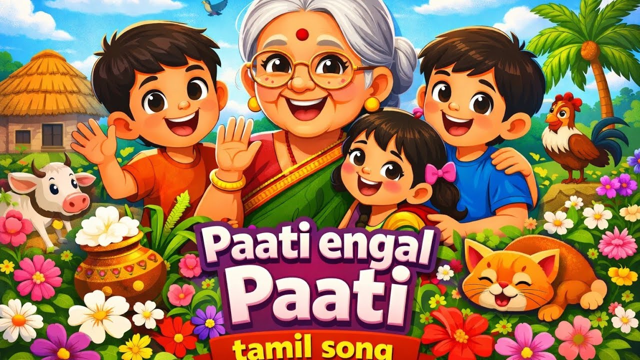 Paati engal Paati |பாட்டி எங்கள் பாட்டி|Tamil kids song#grandma #kidslove #paati#happysnappysnail 