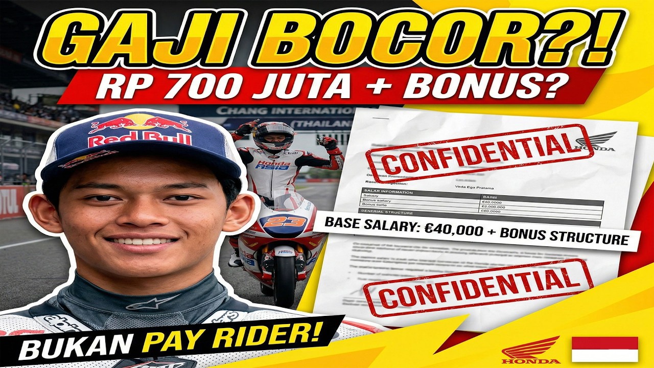 GAJI VEDA EGA DI MOTO3 2026 BOCOR! Segini Bayaran 'Anak Emas' Honda Setelah P5 di Thailand!