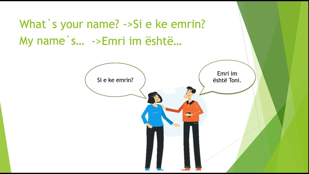 Klasa I - Greetings and Introductions - Pershendetjet dhe prezantimi ne Gjuhen Angleze