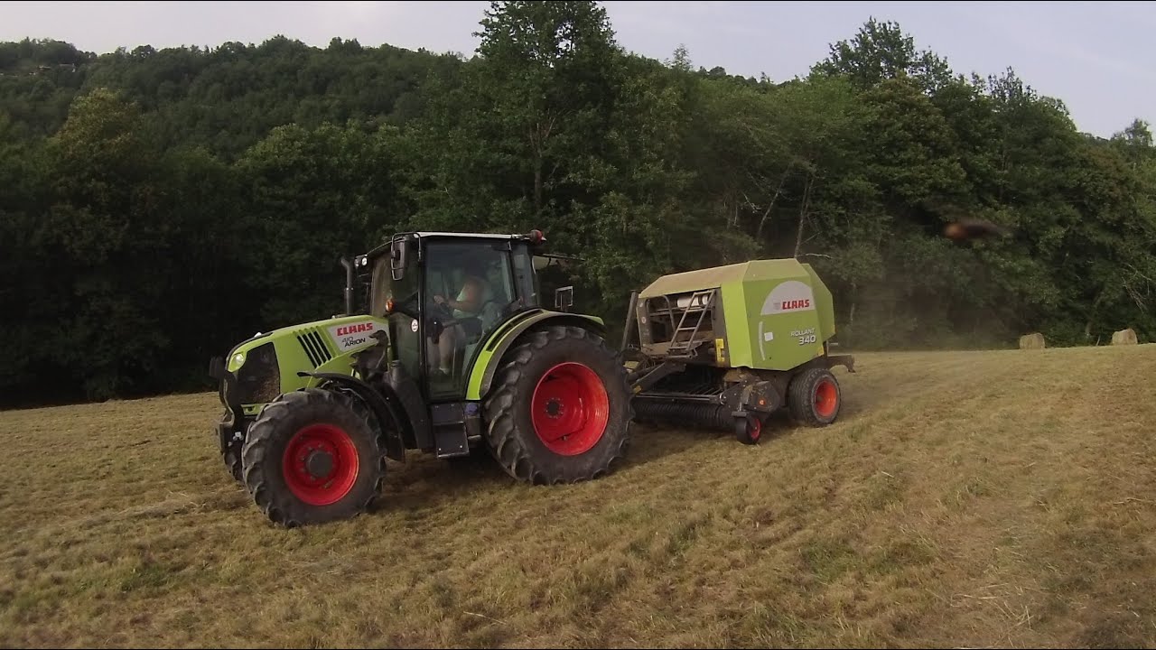 Pressage de foin en montagne 2021 | CLAAS Arion 410 & CLAAS Rollant 340