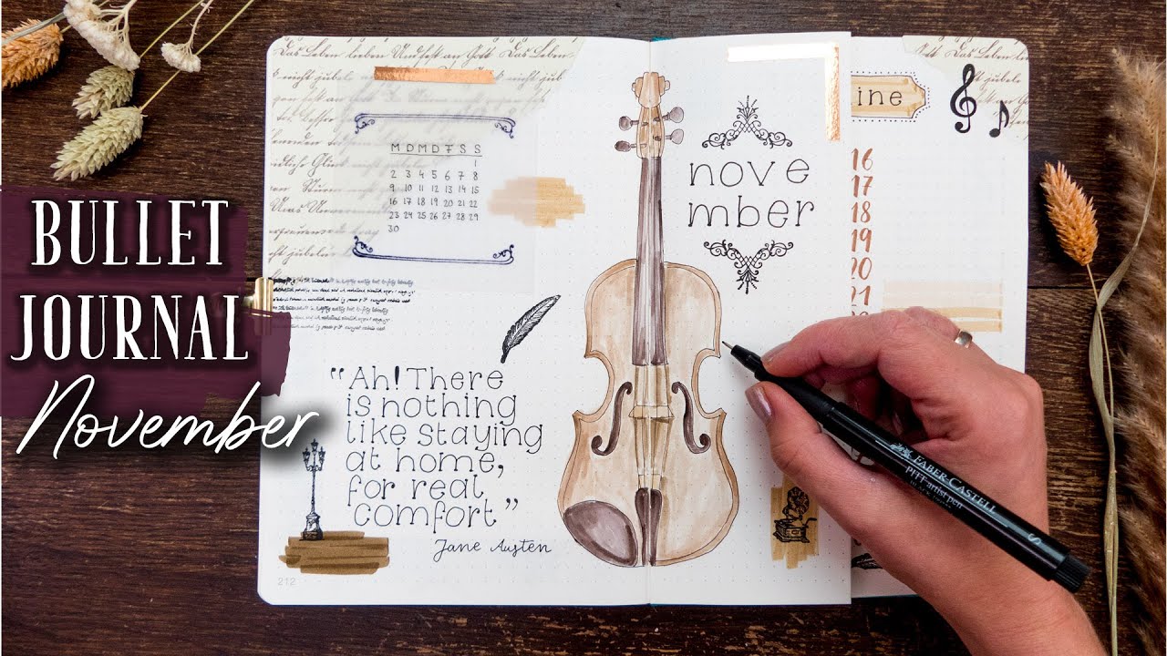 Vintage Bullet Journal 🎻 November Setup 2020 | plan with me deutsch