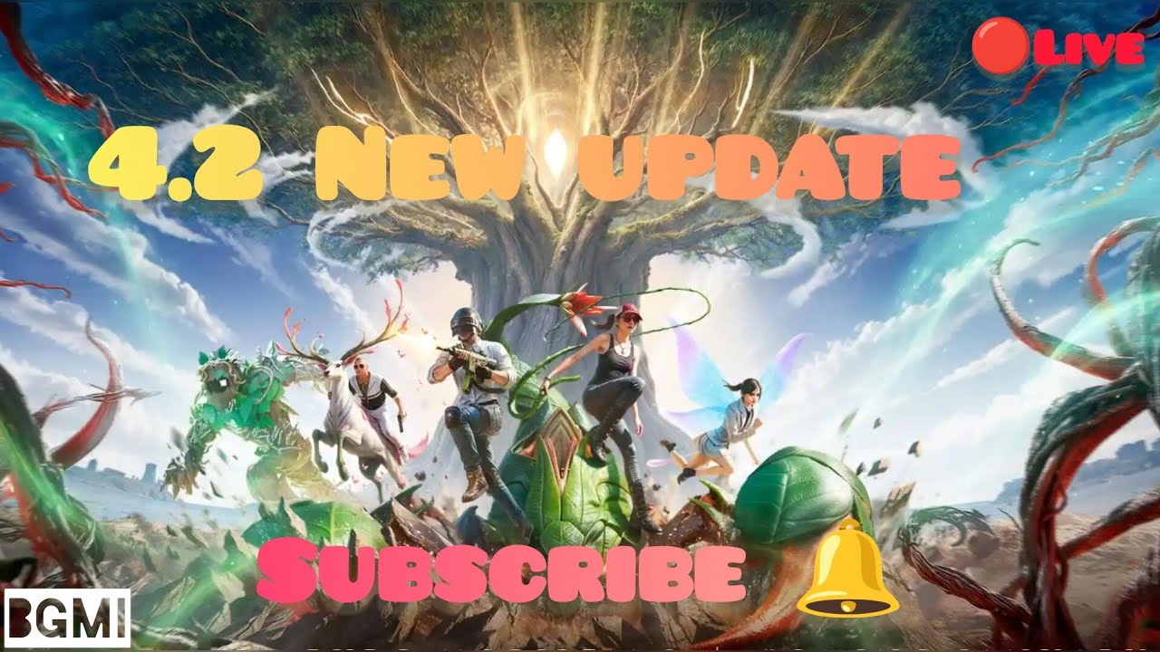 4.2 NEW UPDATE BGMI : 😄 Happy stream | Playing Squad | SUBSCRIBE 🔔 GAIN ⬆️
