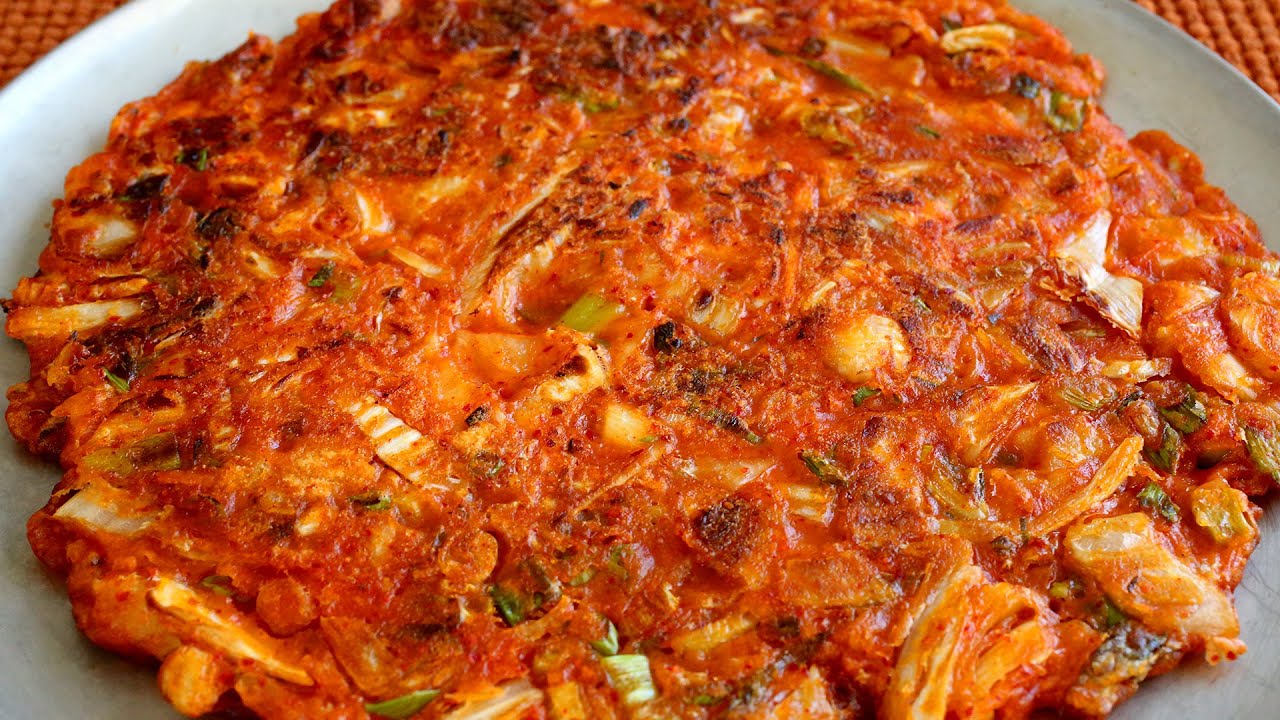 Кимчи блины (kimchijeon: 김치전)