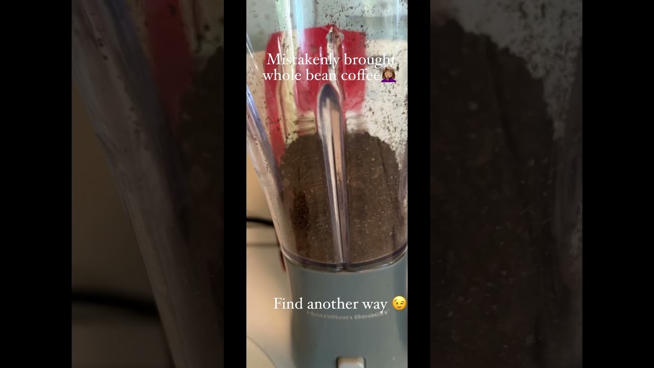 Oops whole bean coffee instead of ground coffee what to do without a grinder 🤦🏽&zwj;♀️