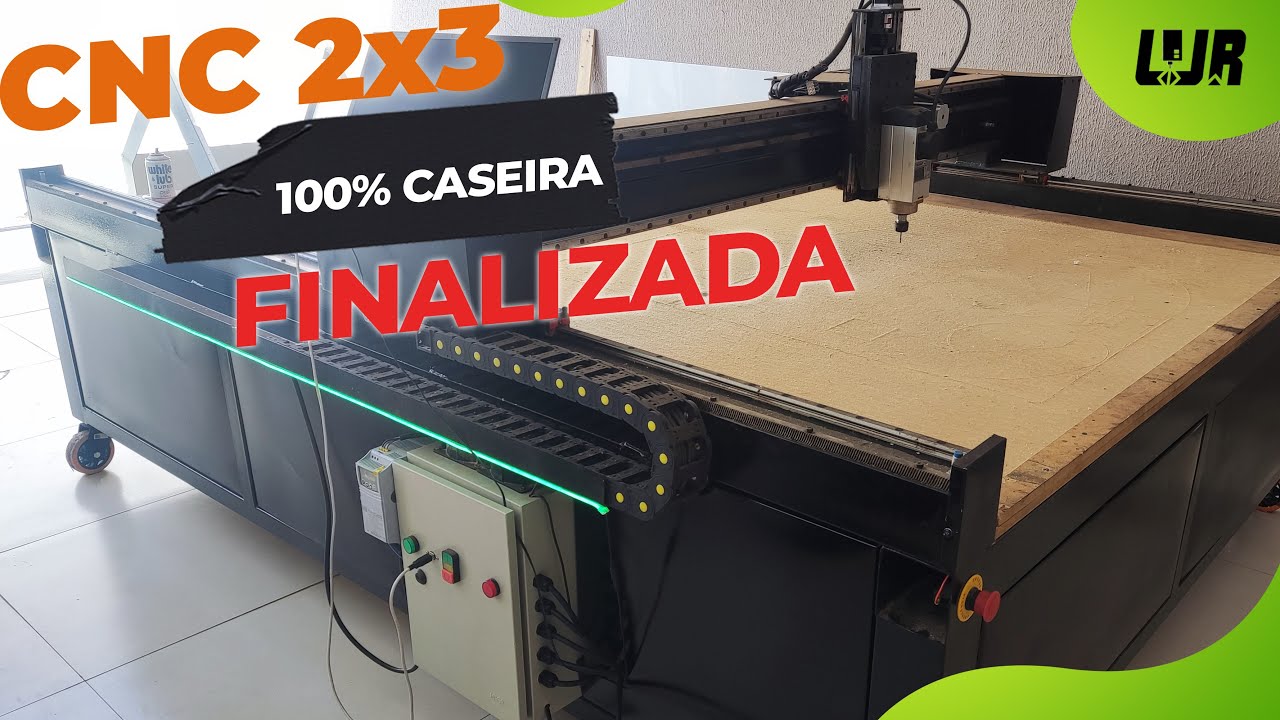 CNC Caseira 2x3 finalizada - Guia linear , Spindle 3cv