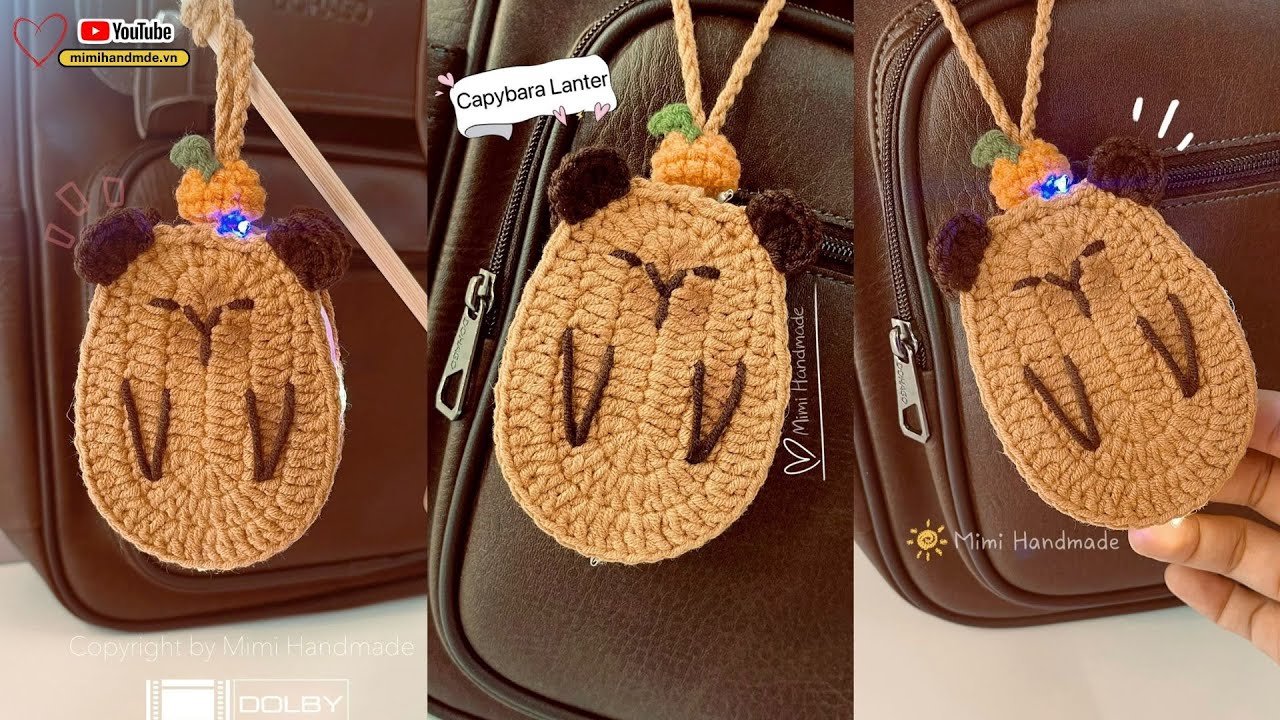 Móc Lồng Đèn Trung Thu Capybara Siêu Dễ Thương 🏮 Crochet Capybara Lanter Tutorial
