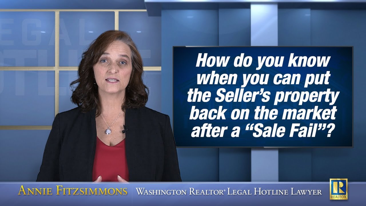 When can the property go back on the market after a 