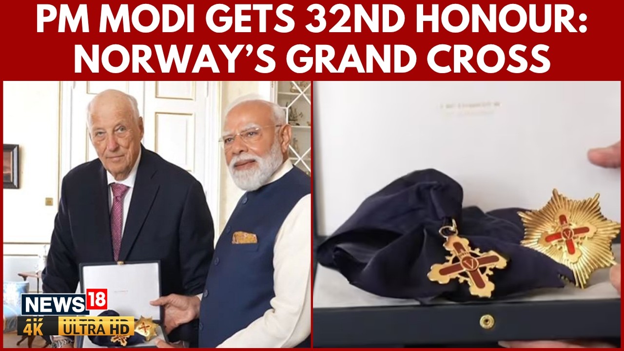 PM Modi Receives Norway&rsquo;s Highest Honour, Bags 32nd Major International Award | N18V | 4K