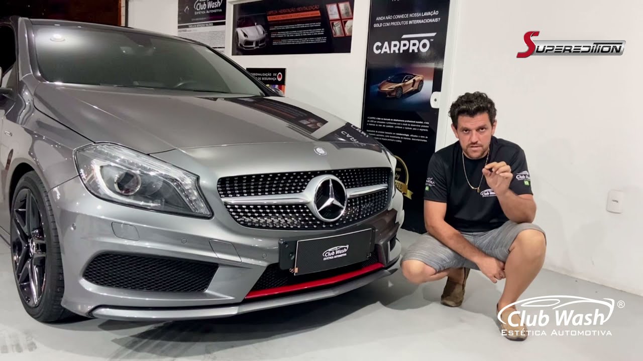 Mercedes A250 com ronco esportivo. Balneário Camboriú SC. Club Wash escapamentos esportivos