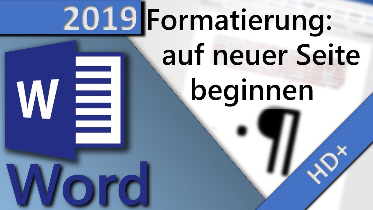 Word: auf neuer Seite beginnen / Abschnittswechsel einf&uuml;gen in 2 MINUTEN (HD 2019)