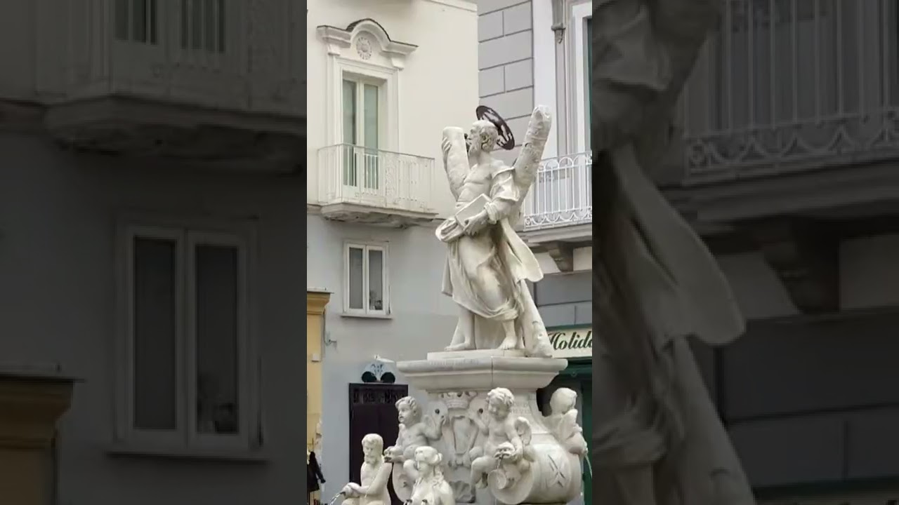 Amalfi Coast, Italy - Amalfi Town: Piazza del Duomo, The Fountain of St. Andrew, Amalfi Cathedral