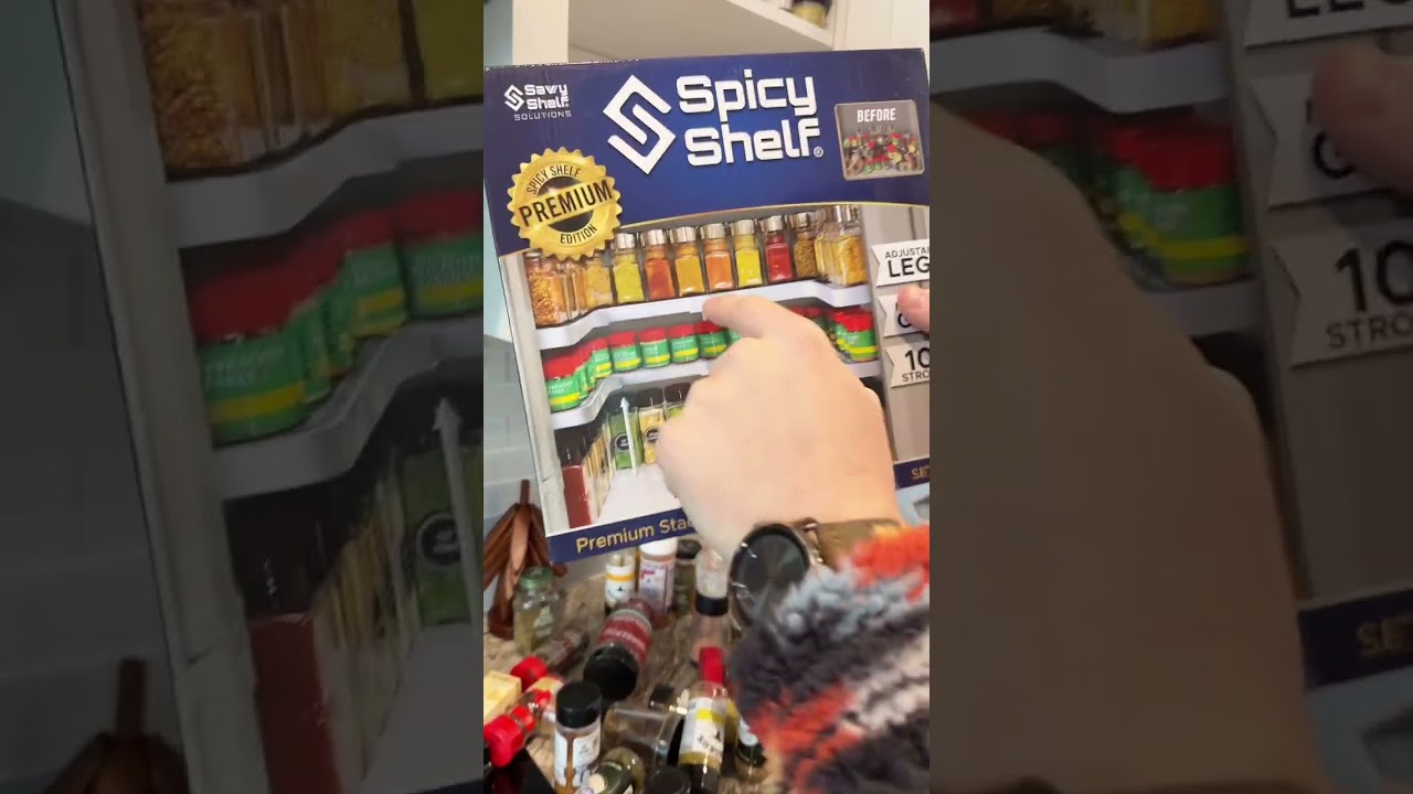 Where has this been all our lives!? #spicerack #cabinet #storagehacks #kitchen
