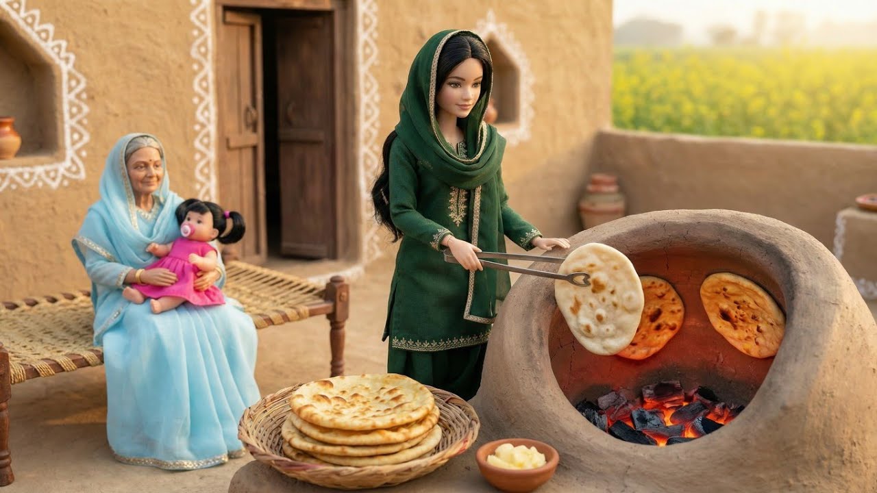 Miniature doll Cooks Keema & Tandoori Naan ASMR |Miniature Doll Cooking 
