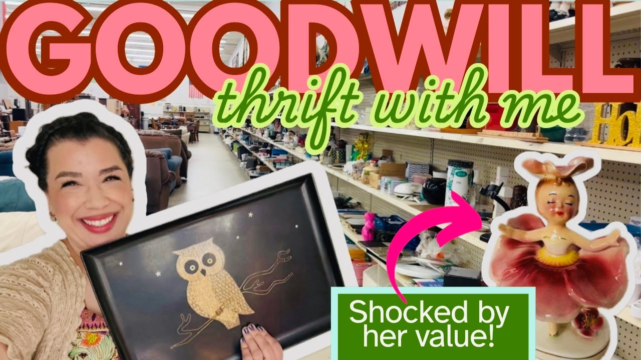 Couroc and Italian Tole Ware| GOODWILL THRIFT STORES IN NEBRASKA | Thrifting Vlog