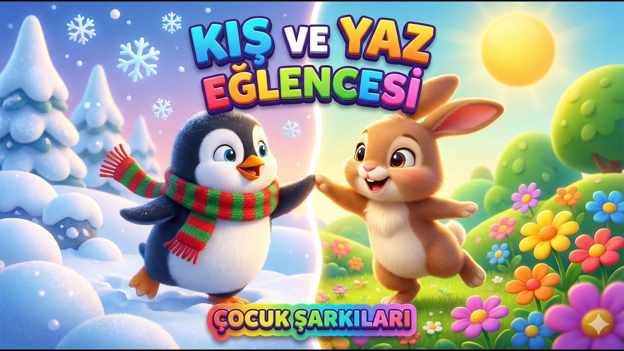 Sevimli Hayvanlarla Kış ve Yaz Eğlencesi ❄️🌞 | cocuk sarkilar ve Nursery Rhymes