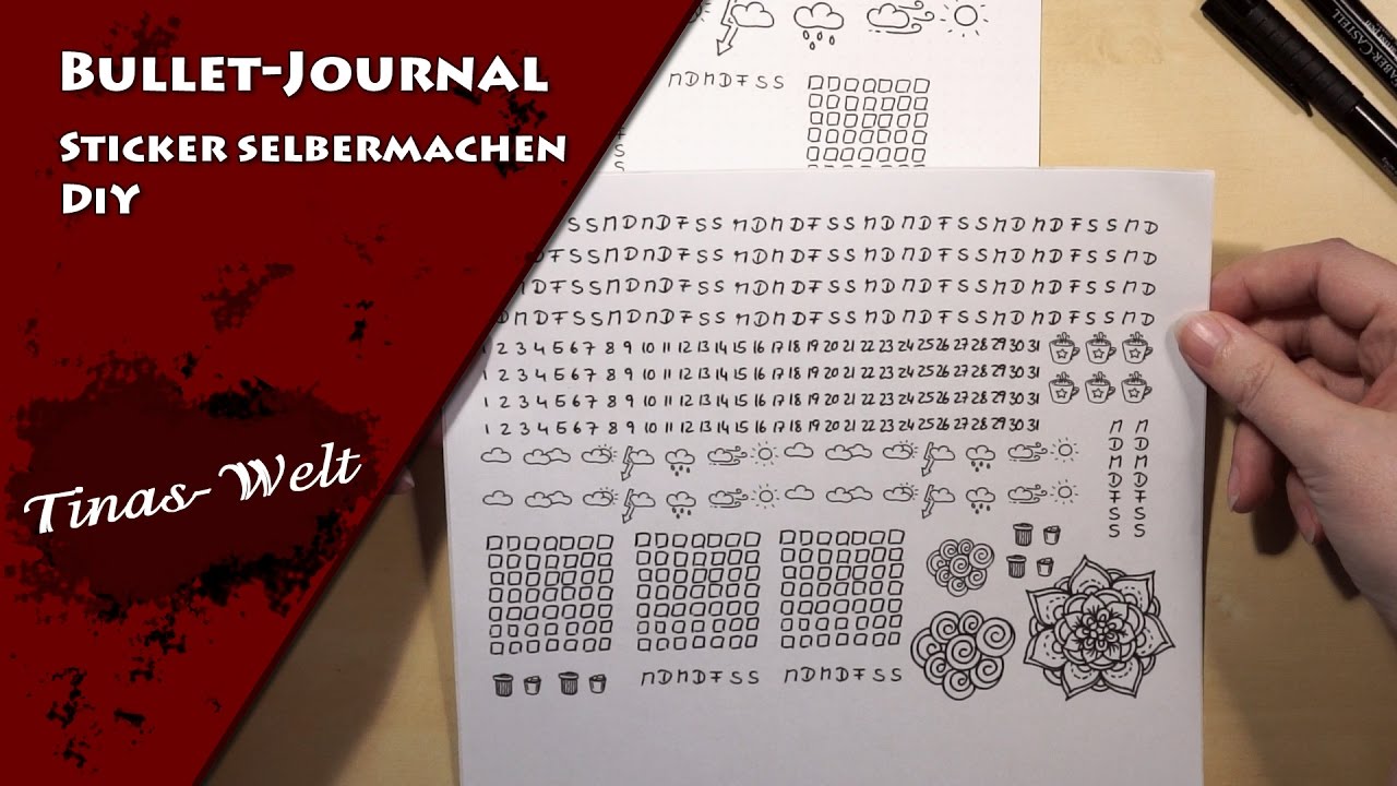 Bullet Journal - Sticker selber machen DIY