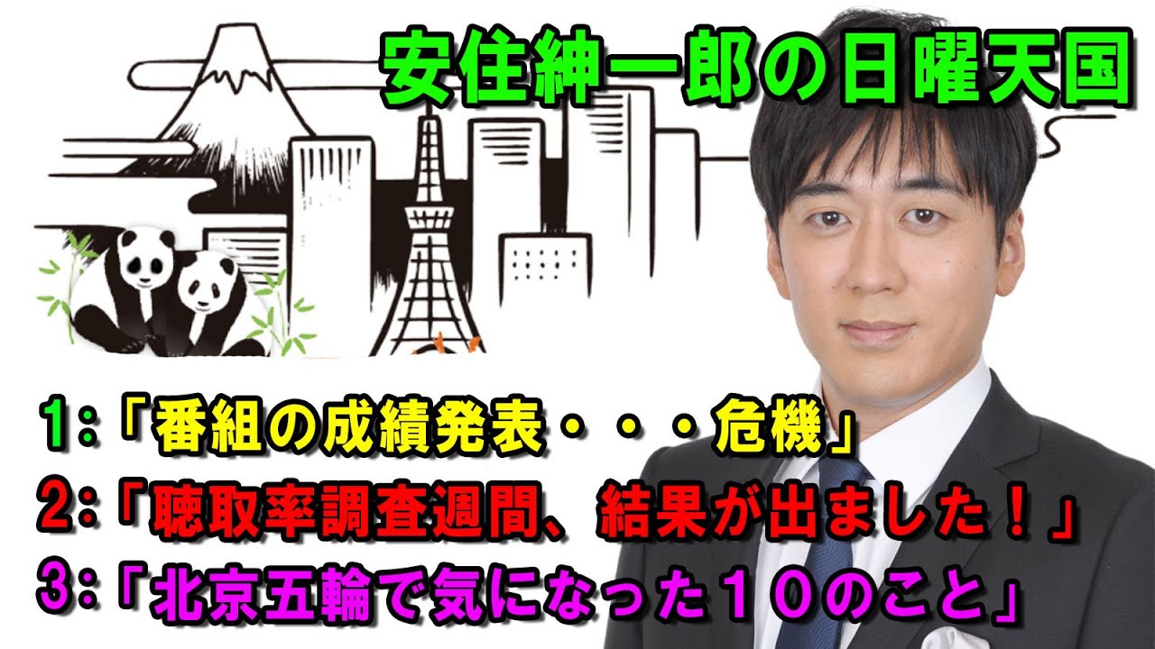 安住紳一郎の日曜天国 🔴🌈☀️ 「北京五輪で気になった１０のこと」💖🎀💦  出演者 :  安住紳一郎（TBSアナウンサー )  【睡眠用・作業用・ドライブ・高音質BGM聞き流し】【広告無し】