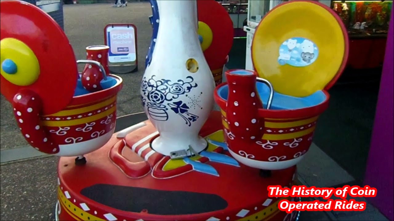 2000s Coin Operated Roundabout Kiddie Ride - Coffee Cup Carousel