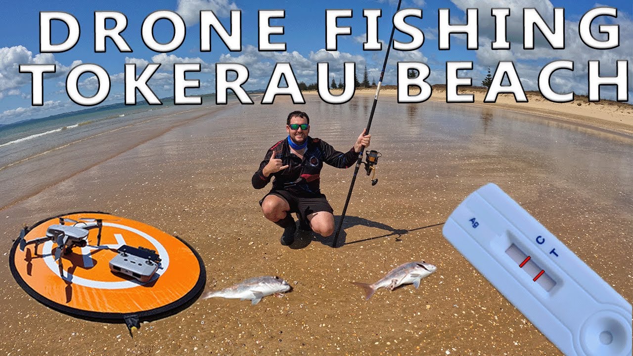 CAUGHT the WORST THING DRONE FISHING! Catch N Cook Tokerau Beach Far North NZ