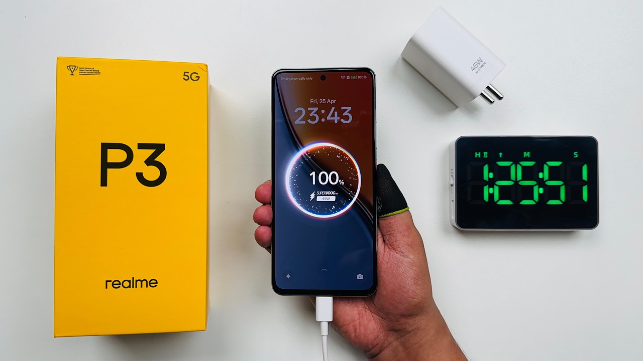 Realme P3 5G Charging Test