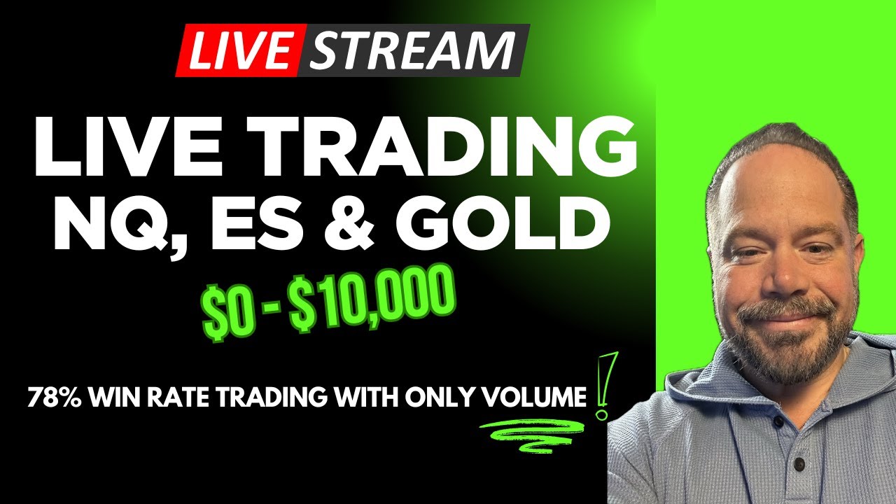 +$600🔥LIVE VOLUME SCALPING on NQ, ES & GOLD – No Indicators, 78% Wins!