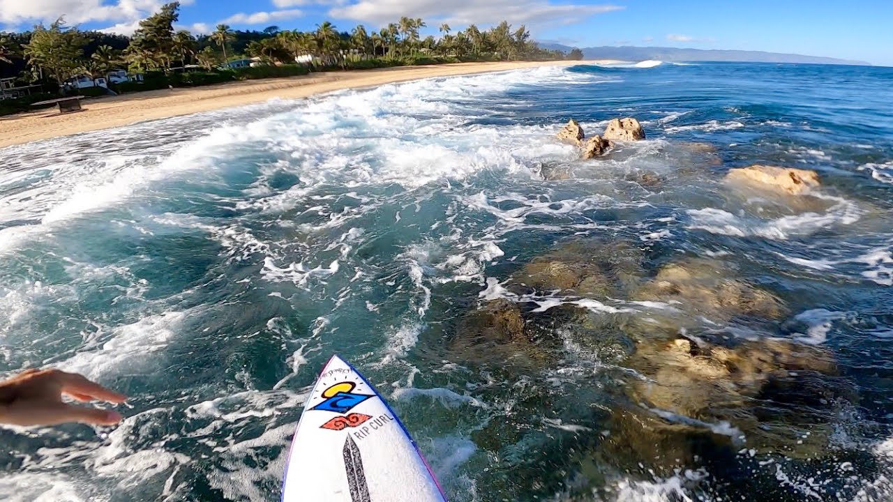 Surfing On Rocks POV Full Experience